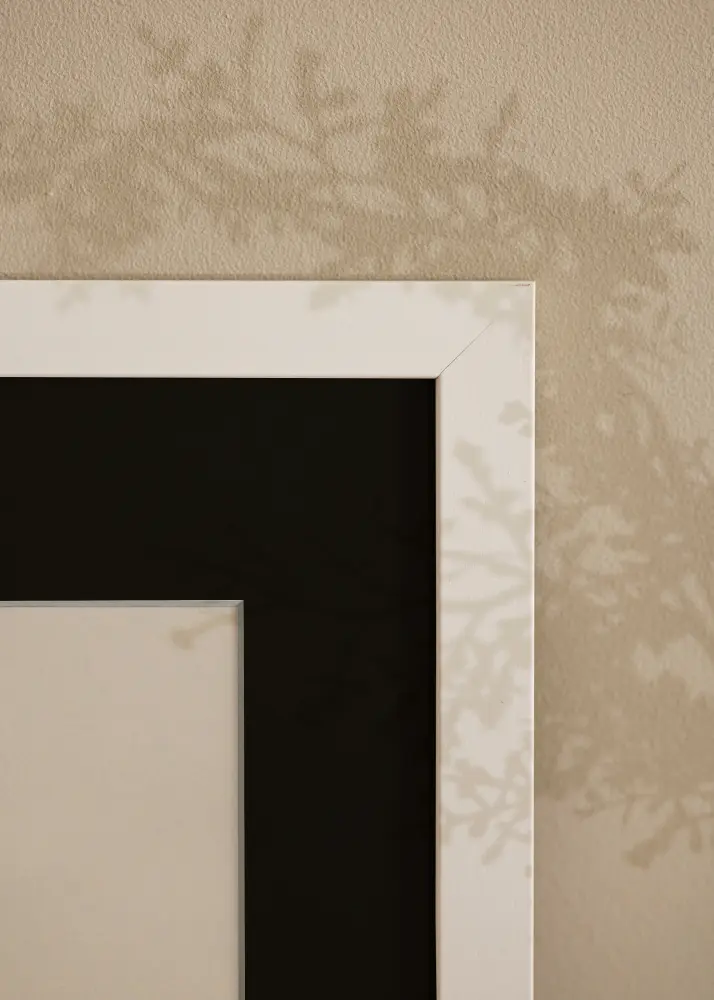 Rāmis White Wood 50x100 cm - Paspartū Melns 30x80 cm