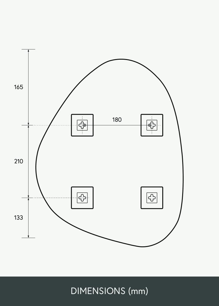 KAILA Spogulis Bump 40x51 cm