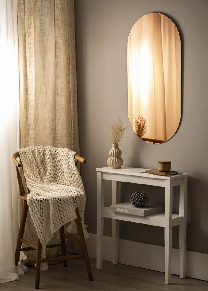 KAILA Spogulis Ovāls Rose Gold 50x100 cm