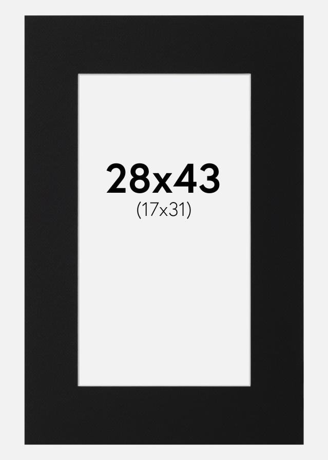 Paspartū Melns Standarts (Balts Kodols) 28x43 cm (17x31)