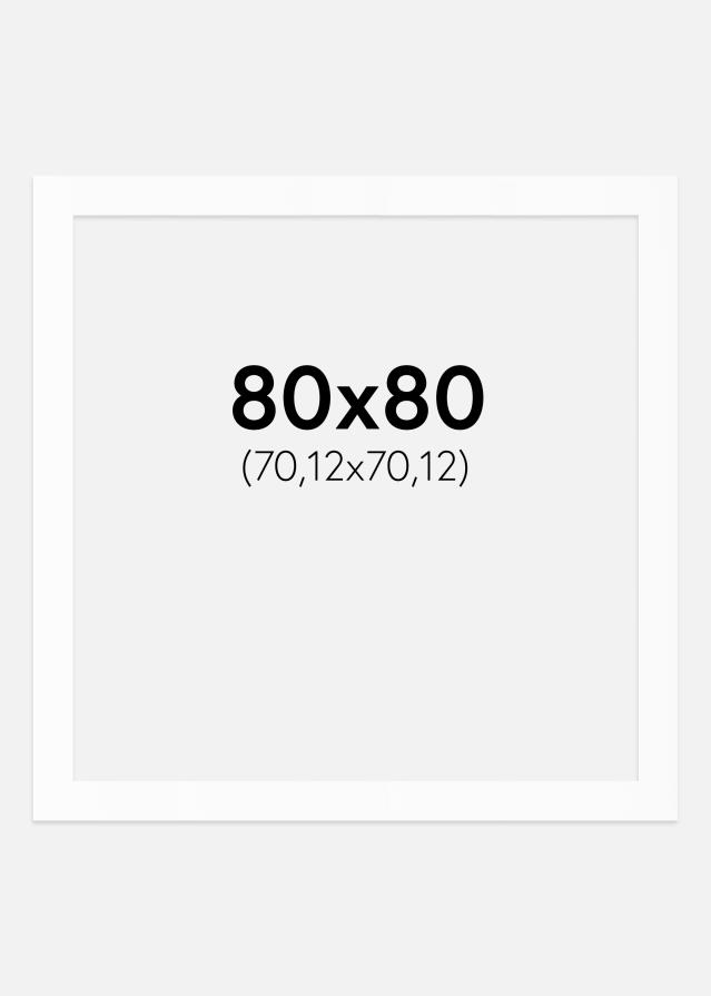 Paspartū Balts Standarts (Balts Kodols) 80x80 cm (70,12x70,12)