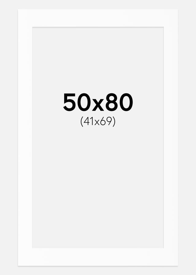 Paspartū Canson Balts Balta krāsota maliņa 50x80 cm (41x69)