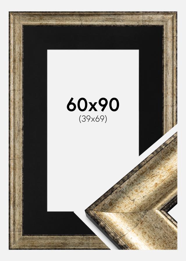 Rāmis Saltsjöbaden Antīkais zelts 60x90 cm - Paspartū Melns 40x70 cm