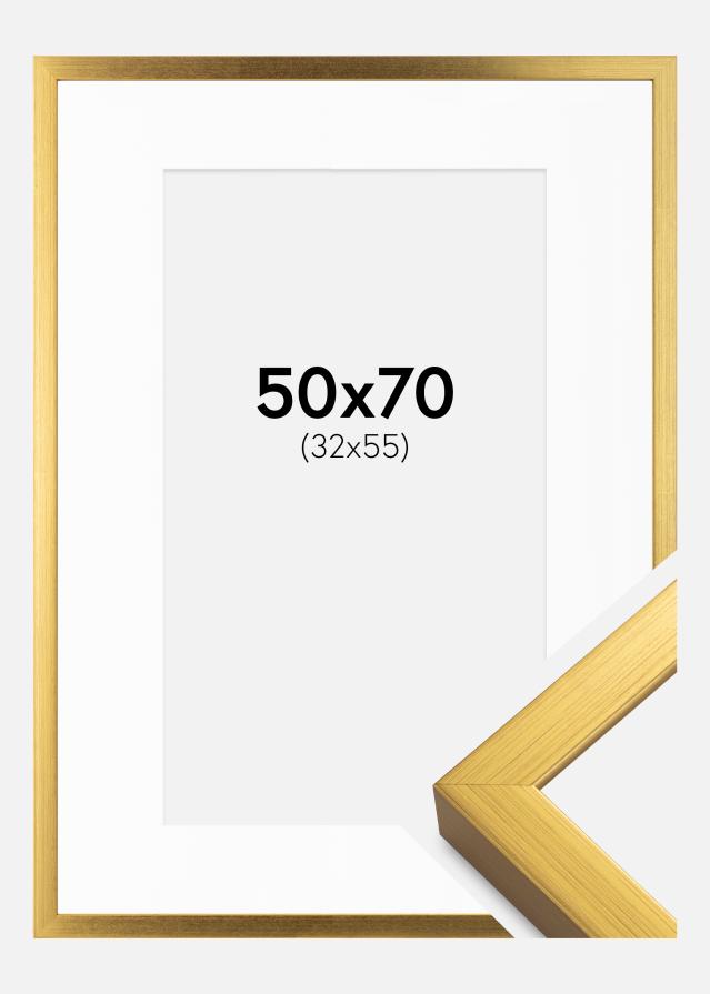 Rāmis Falun Zelta 50x70 cm - Paspartū Balts 33x56 cm