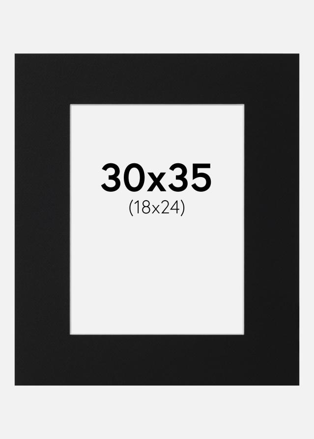 Paspartū Melns Standarts (Balts Kodols) 30x35 cm (18x24)