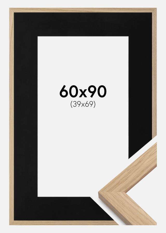 Rāmis Oak Wood 60x90 cm - Paspartū Melns 40x70 cm