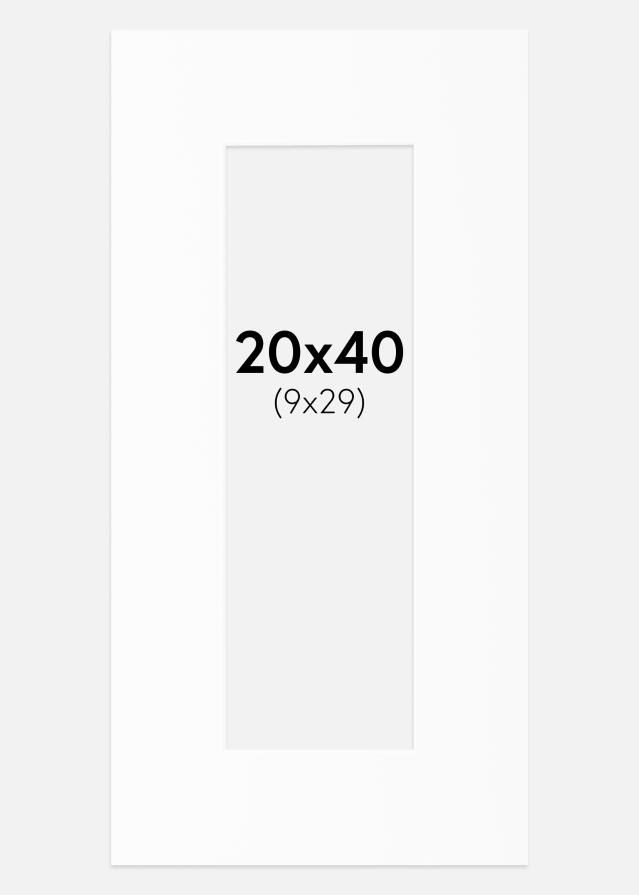 Paspartū Canson Balts Balta krāsota maliņa 20x40 cm (9x29)