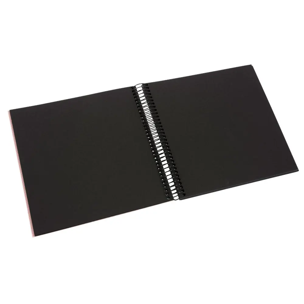 Bella Vista Albums ar spirāli Rose - 20x20 cm (40 Melni Lappuses / 20 loksnes)