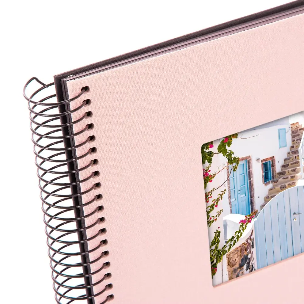 Bella Vista Albums ar spirāli Rose - 20x20 cm (40 Melni Lappuses / 20 loksnes)