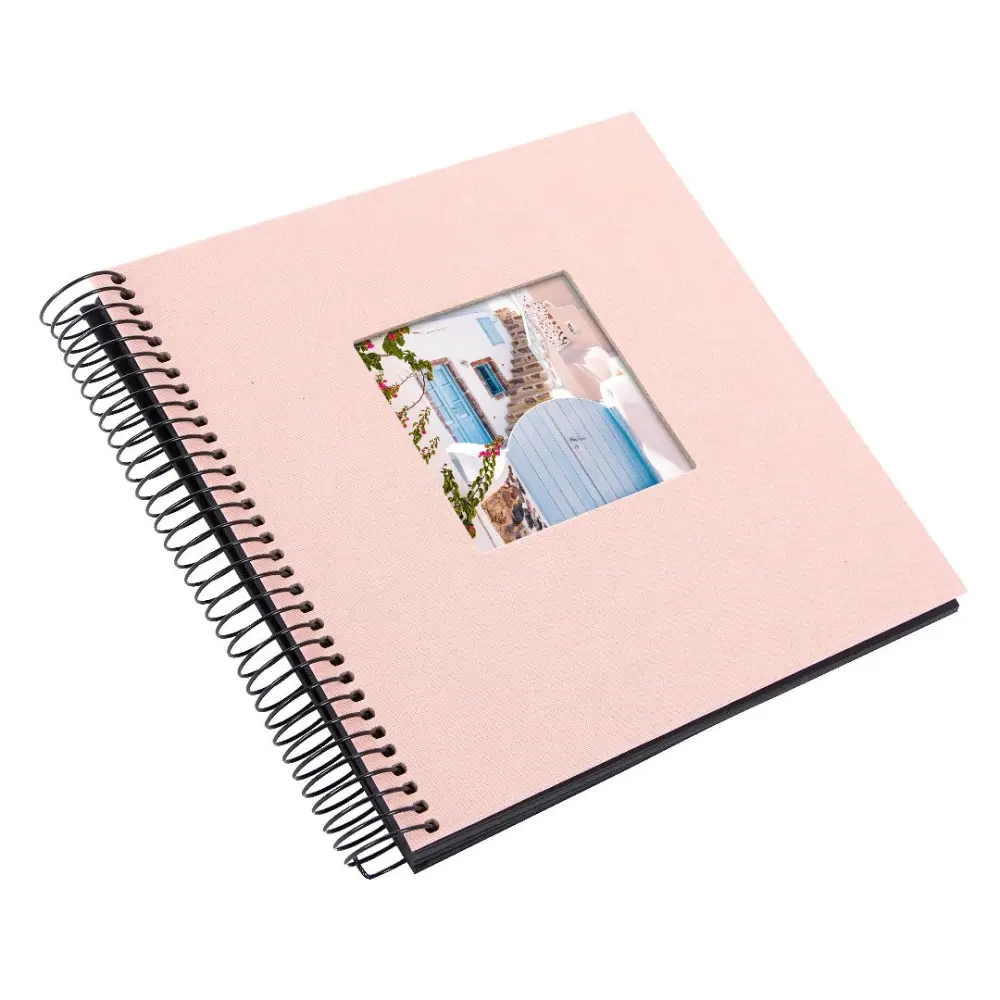 Bella Vista Albums ar spirāli Rose - 20x20 cm (40 Melni Lappuses / 20 loksnes)
