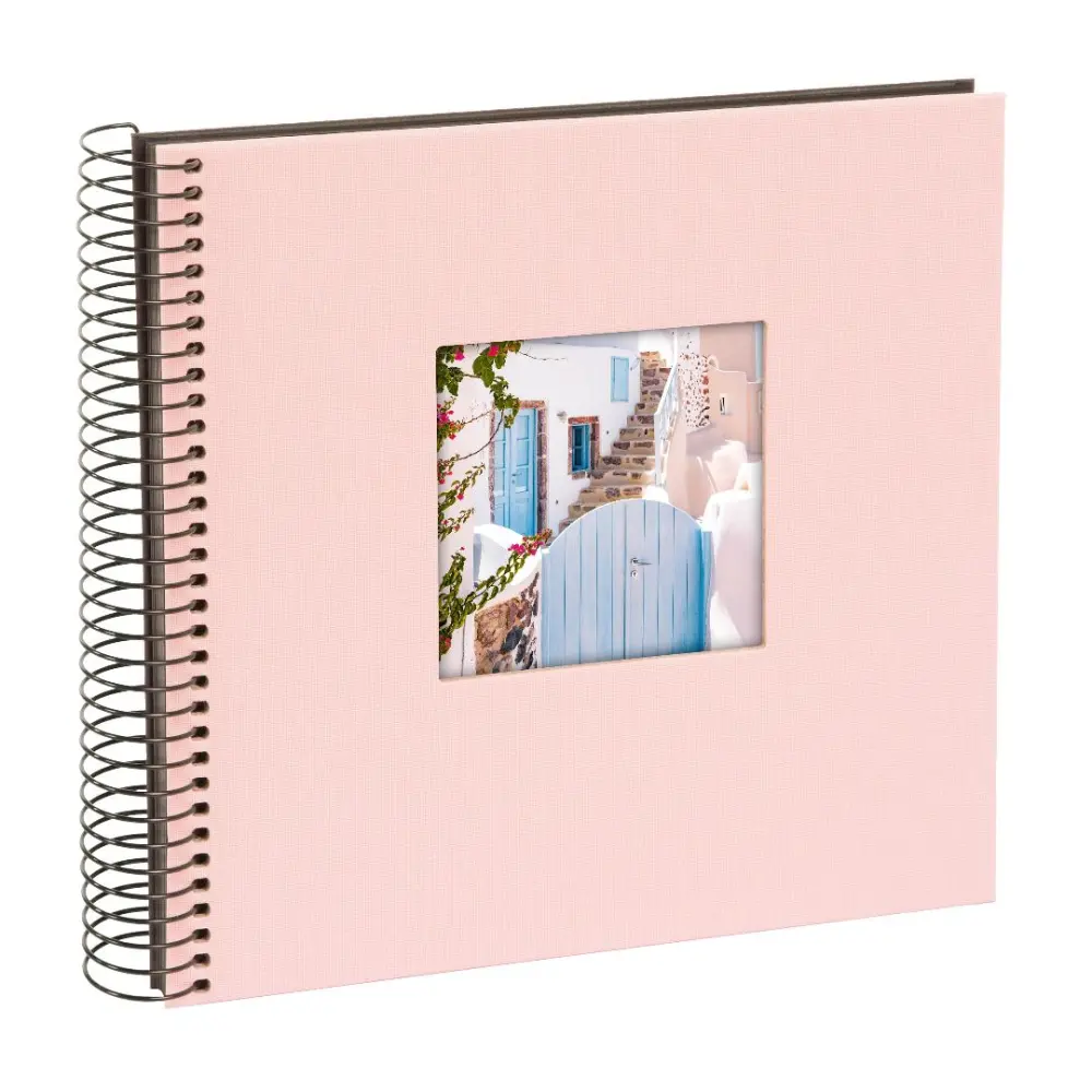 Bella Vista Albums ar spirāli Rose - 20x20 cm (40 Melni Lappuses / 20 loksnes)
