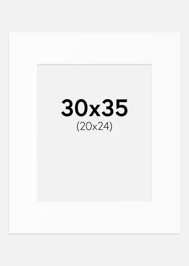 Paspartū Balts Standarts (Balts Kodols) 30x35 cm (20x24)