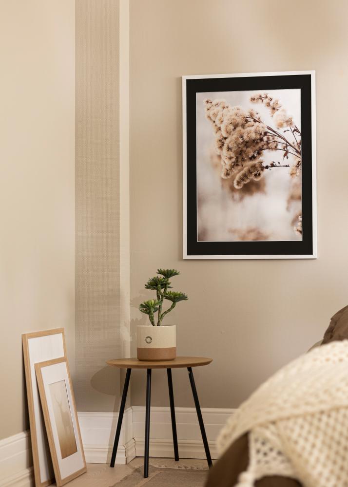 Rāmis Trendy Balts 20x25 cm - Paspartū Melns 14x18 cm