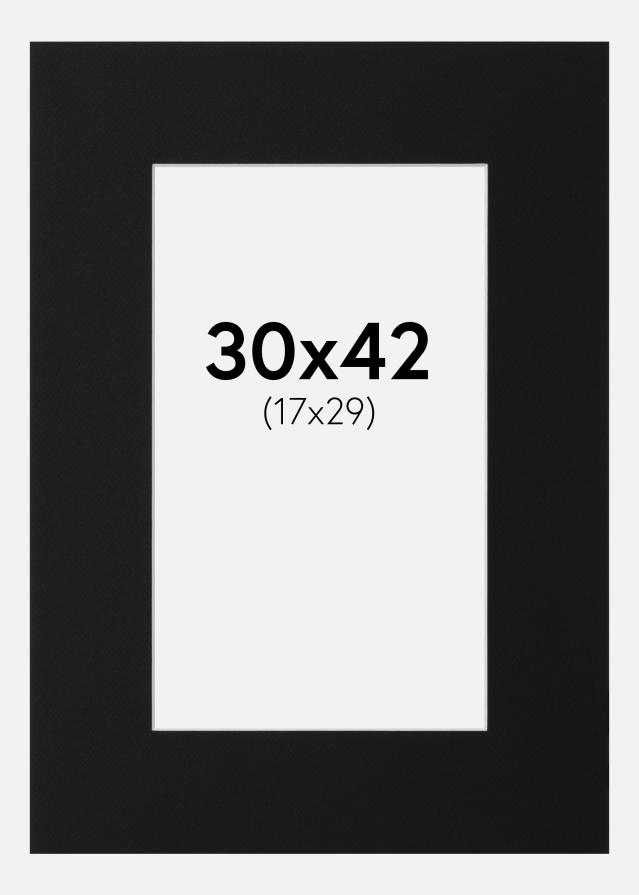 Paspartū Melns Standarts (Balts Kodols) 30x42 cm (17x29)