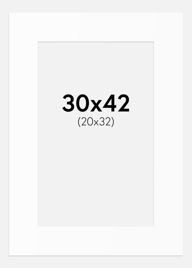Paspartū Balts Standarts (Balts Kodols) 30x42 cm (20x32)