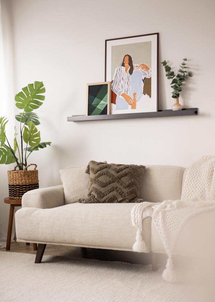 KAILA Gleznas plaukts Melns 130 cm