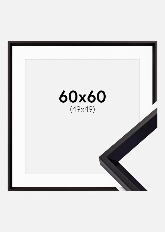 Rāmis Globe Melns 60x60 cm - Paspartū Balts 50x50 cm