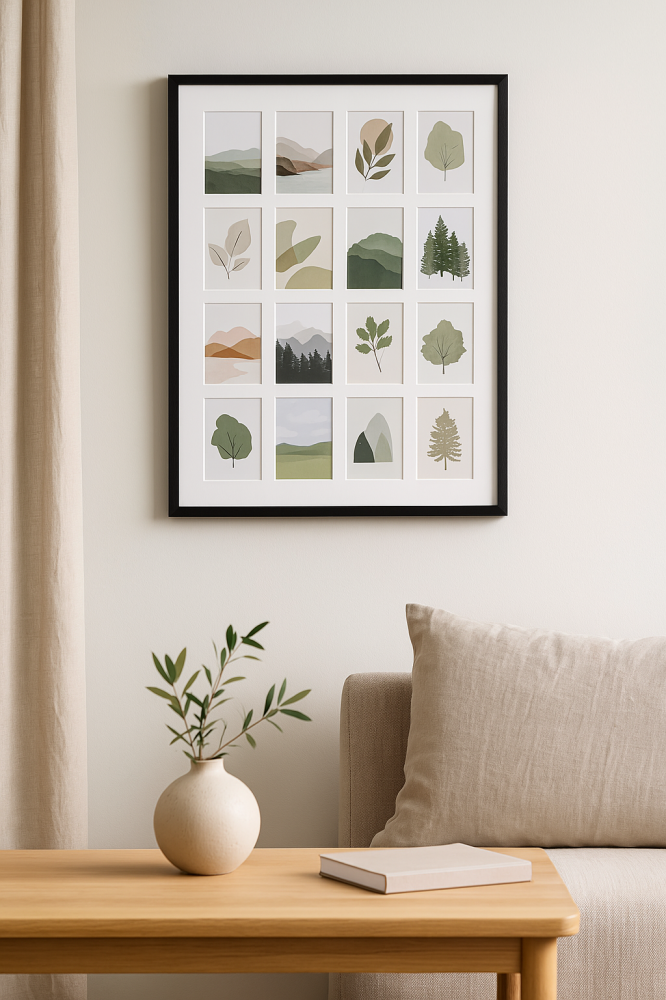 Black Wood - 16 Bildes Kolāža