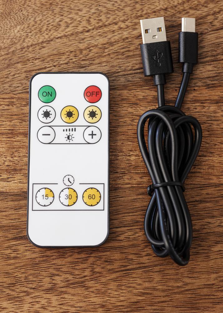 KAILA Radiate Ar Baterijām Darbināma Rāmis Apgaismojums 55 cm - Melns