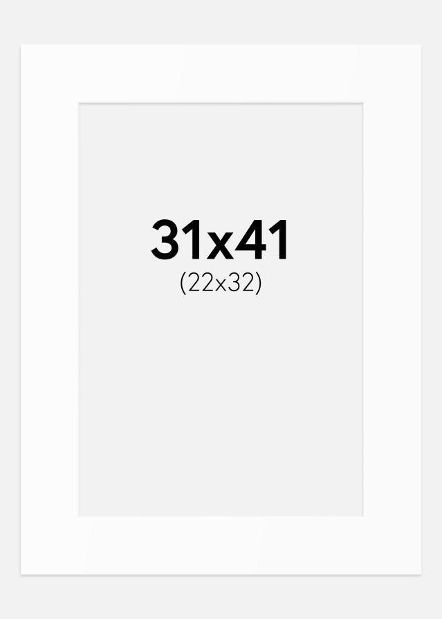 Paspartū Balts Standarts (Balts Kodols) 31x41 cm (22x32)