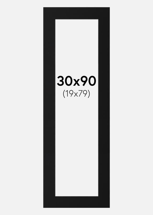 Paspartū Melns Standarts (Balts Kodols) 30x90 cm (19x79)