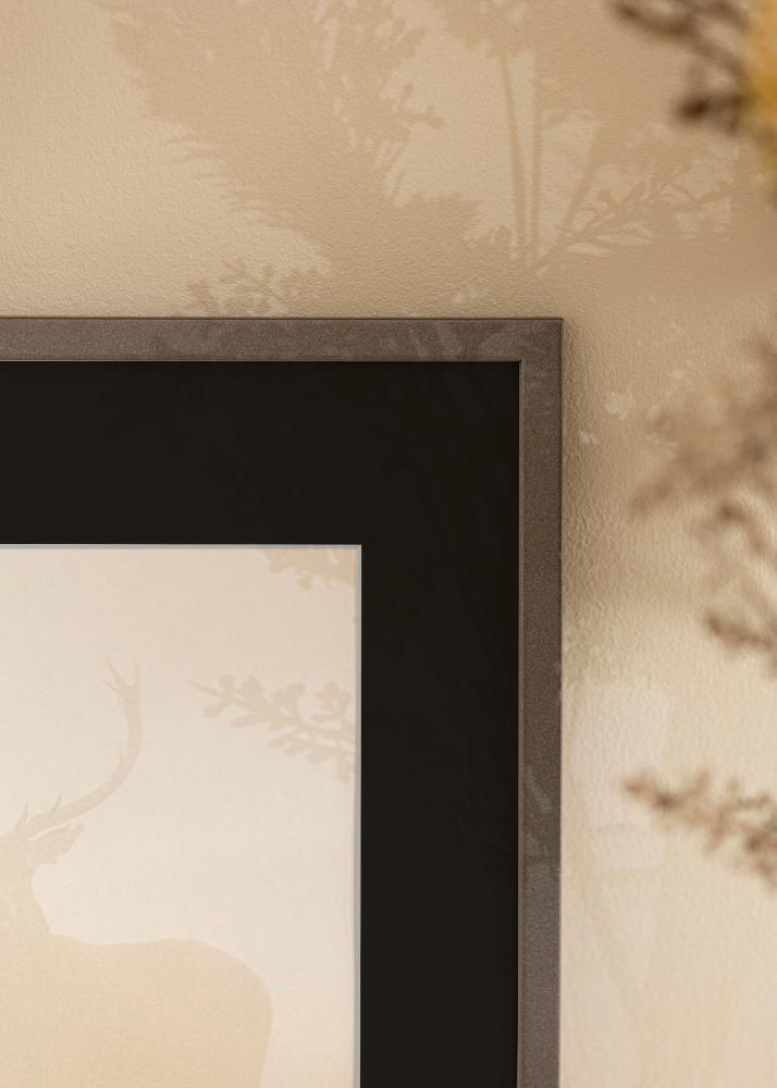 Rāmis Edsbyn Grafīts 20x30 cm - Paspartū Melns 15x21 cm (A5)