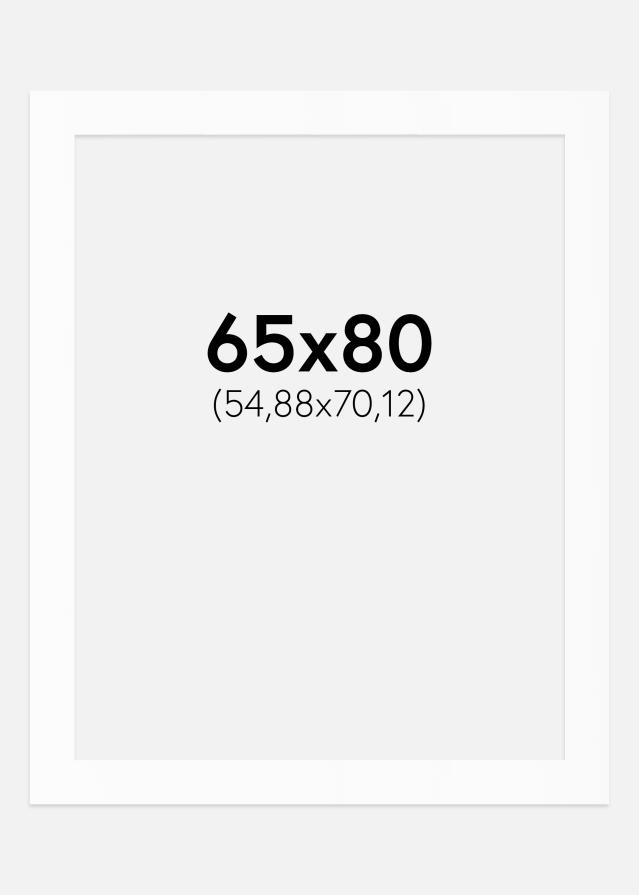 Paspartū Canson Balts Balta krāsota maliņa 65x80 cm (54,88x70,12)