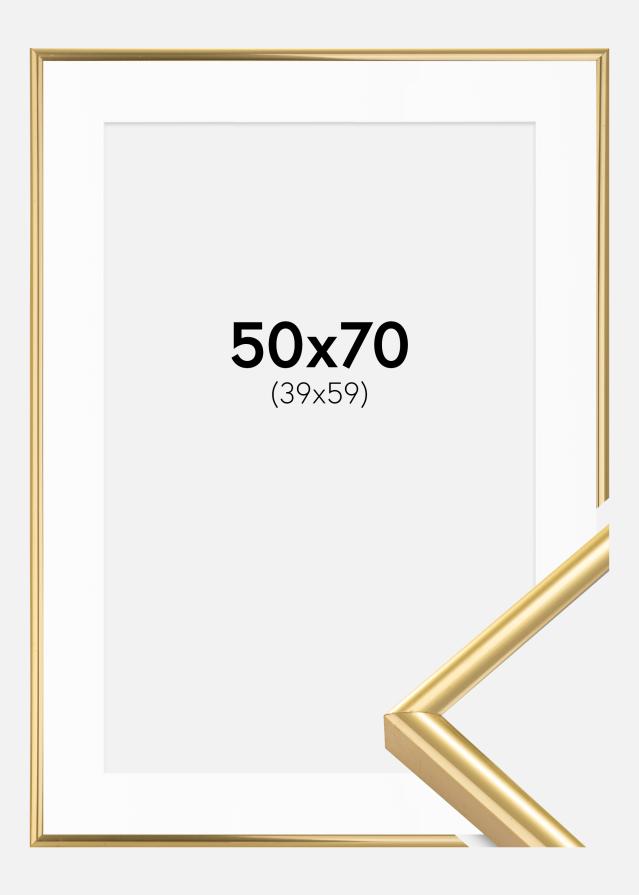 Rāmis Victoria Zelta 50x70 cm - Paspartū Balts 40x60 cm