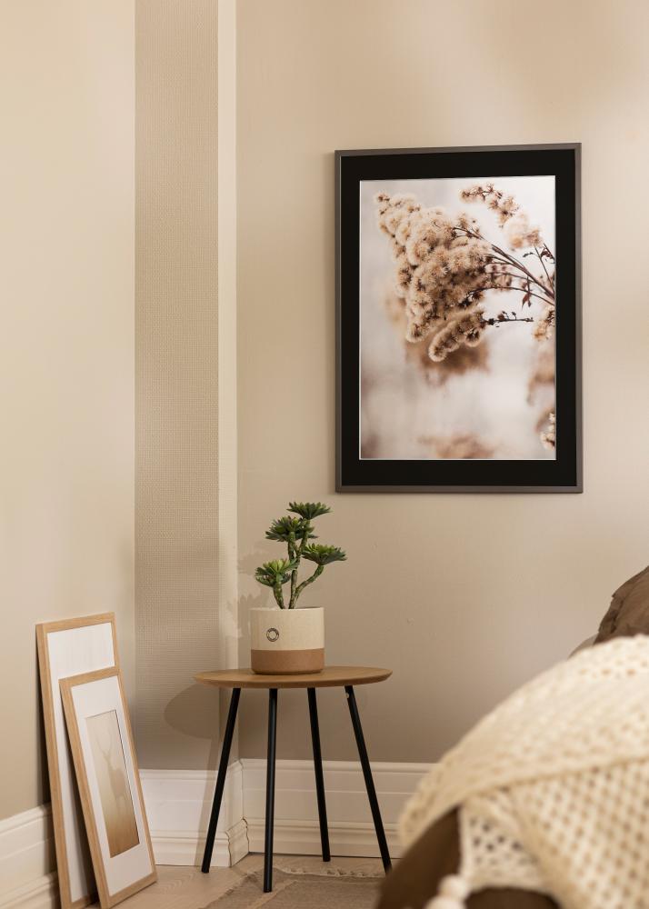 Rāmis Edsbyn Grafīts 20x30 cm - Paspartū Melns 15x21 cm (A5)