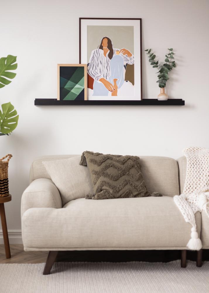 KAILA Gleznas plaukts Melns 130 cm