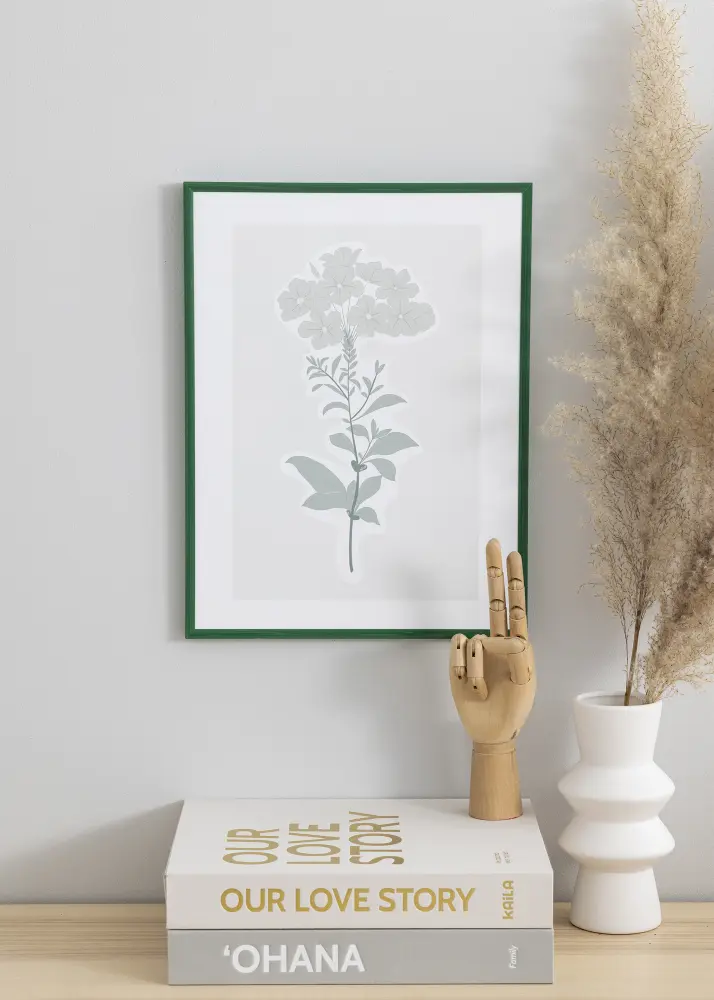 Rāmis New Lifestyle Moss Green 50x70 cm - Paspartū Balts 16x24 inches