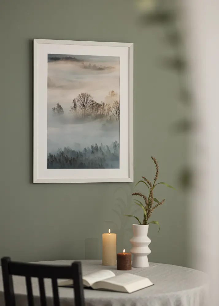 Rāmis Fiorito Balts 40x60 cm - Paspartū Balts 32,9x48,3 cm (A3+)