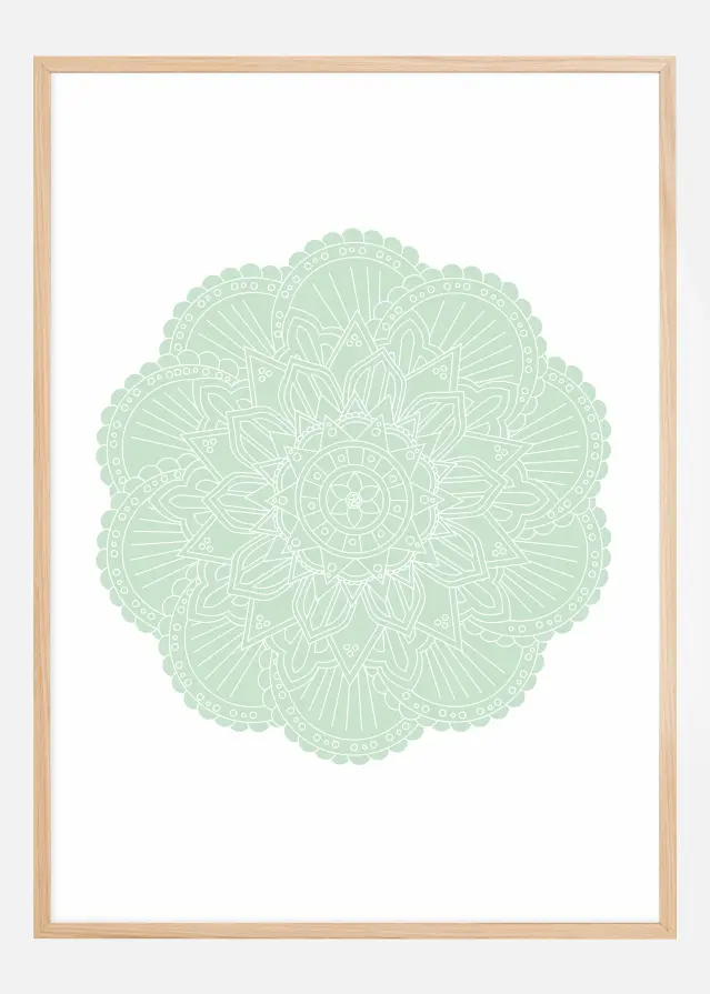 Abstract Green Mandala Plakāts
