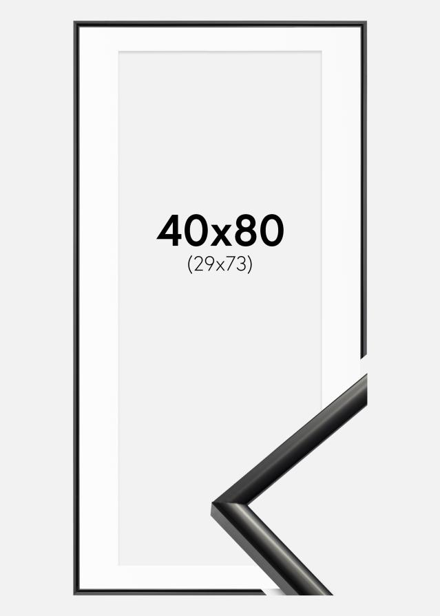 Rāmis New Lifestyle Melns 40x80 cm - Paspartū Balts 30x74 cm