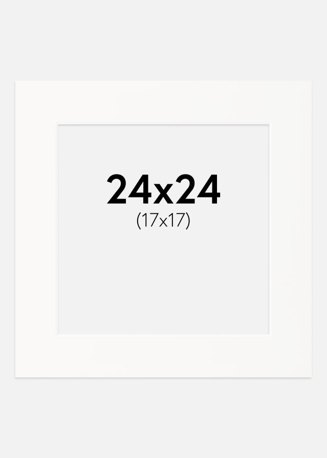 Paspartū Offwhite Balta krāsota maliņa 24x24 cm (17x17)