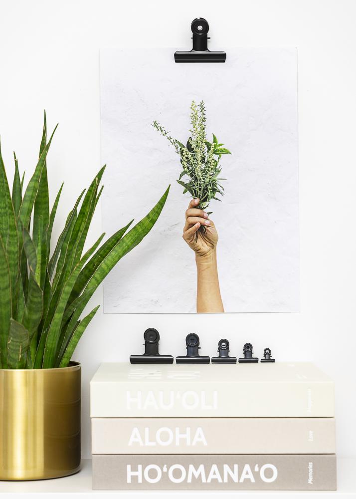 KAILA Plakāts Clip Black 30 mm - 4-gab