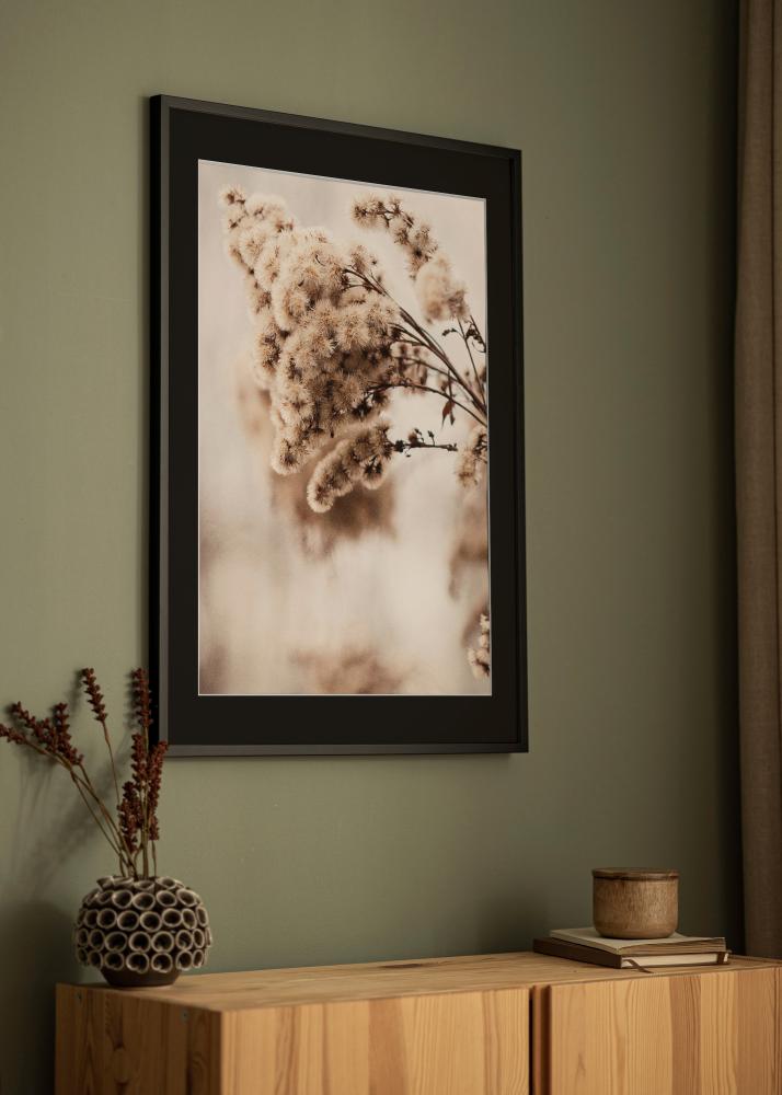 Rāmis E-Line Melns 30x40 cm - Paspartū Melns 21x29,7 cm (A4)