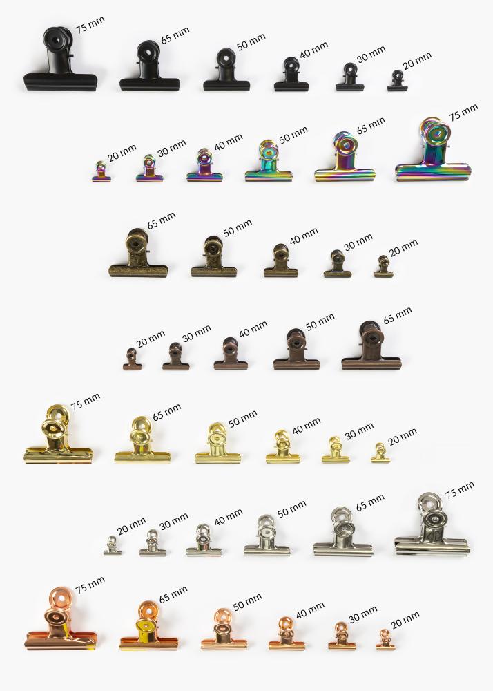 KAILA Plakāts Clip Black 30 mm - 4-gab