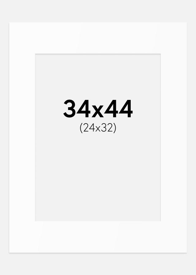 Paspartū Balts Standarts (Balts Kodols) 34x44 cm (24x32)
