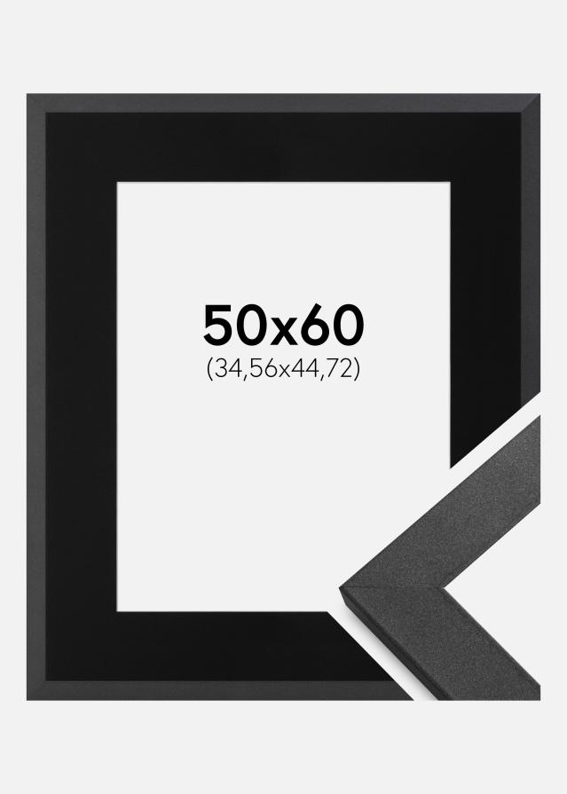 Rāmis Graphite Wood 50x60 cm - Paspartū Melns 14x18 inches