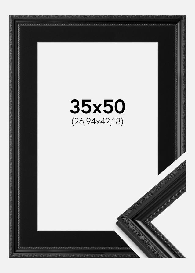 Rāmis Abisko Melns 35x50 cm - Paspartū Melns 11x17 inches