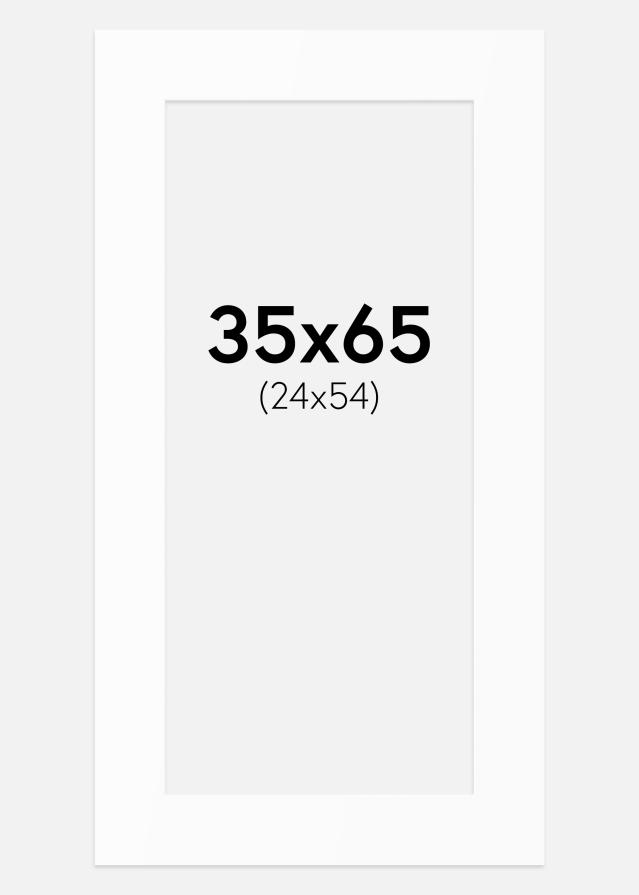 Paspartū Balts Standarts (Balts Kodols) 35x65 cm (24x54)