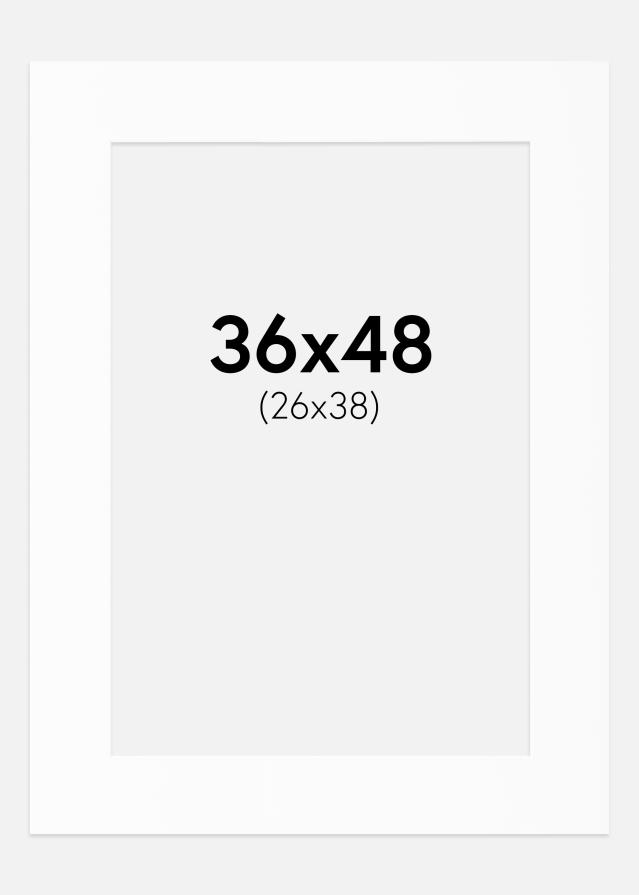 Paspartū Balts Standarts (Balts Kodols) 36x48 cm (26x38)