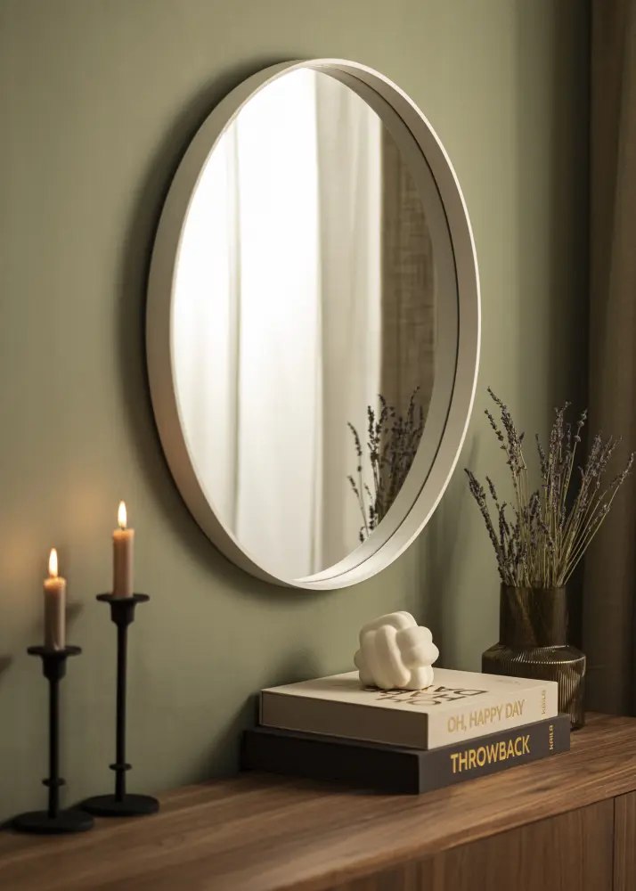 Spogulis Reflection Balts 70 cm Ø