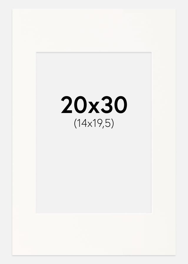 Paspartū Antique White Balta krāsota maliņa 20x30 cm (14x19,5)