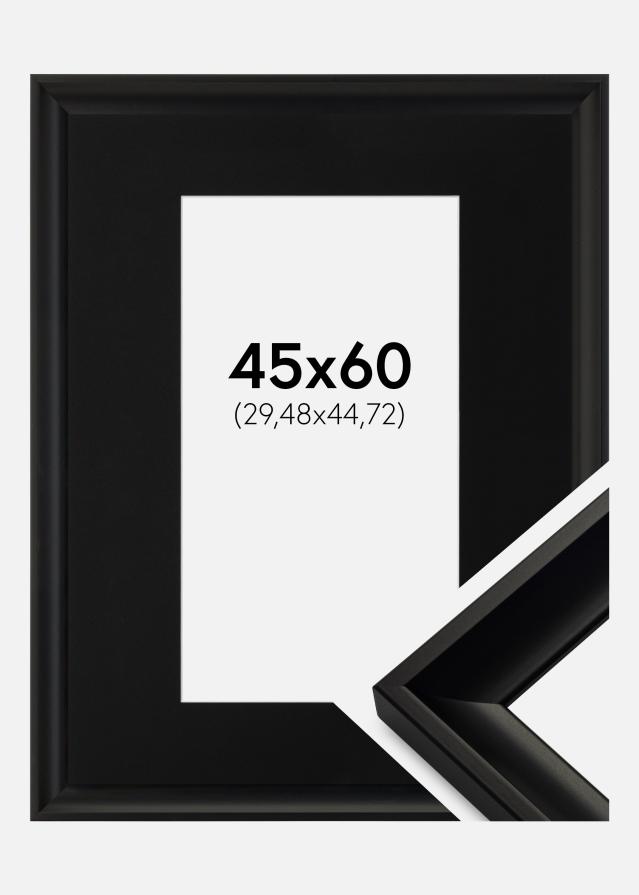 Rāmis Öjaren Melns 45x60 cm - Paspartū Melns 12x18 inches