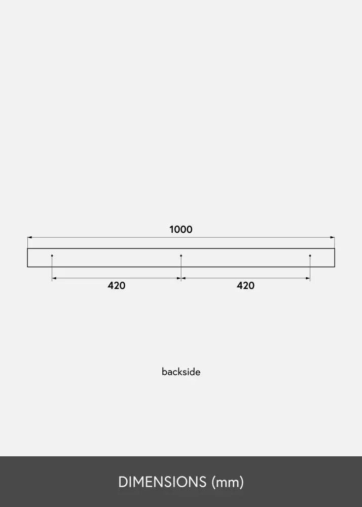 KAILA Attēlu plaukts Ozols 100 cm