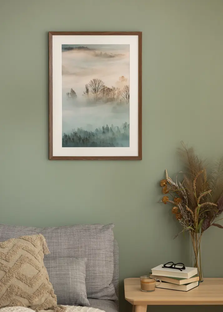 Rāmis Fiorito Tumšs Ozols 50x70 cm - Paspartū Balts 42x59,4 cm (A2)