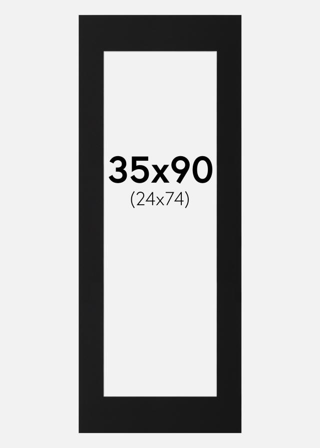 Paspartū Melns Standarts (Balts Kodols) 35x90 cm (24x74)