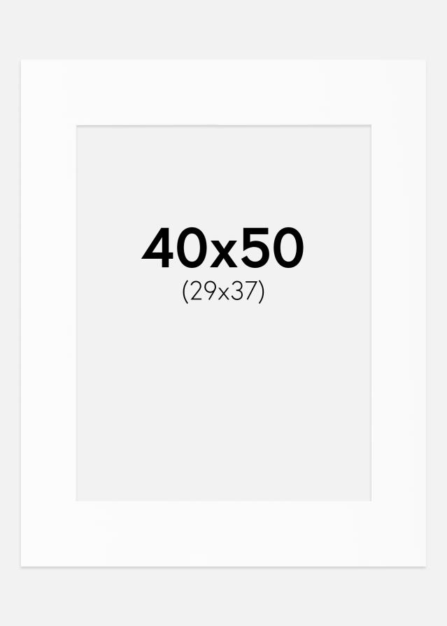 Paspartū Balts Standarts (Balts Kodols) 40x50 cm (29x37)